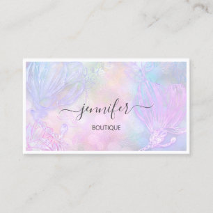 Carte De Visite Logo Holographique personnalisé du code QR encadré