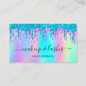 Carte De Visite Logo holographique QR Code Lash Maquillage Déchets (Devant)