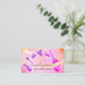 Carte De Visite Logo Holographique Unicorn QR Logo Accueil Nettoya (Debout devant)