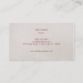 Carte De Visite Logo Horizon encadré d'or rustique (Dos)