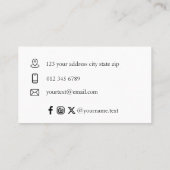 Carte De Visite Logo horizontal personnalisé - Pas de commande min (Dos)