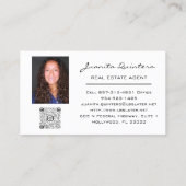 Carte De Visite Logo House Real Estate Agent Professional QRCode (Dos)
