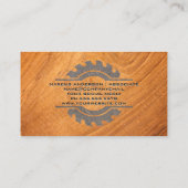 Carte De Visite Logo House Saw | Coupe de grain de bois (Dos)