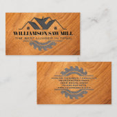 Carte De Visite Logo House Saw | Coupe de grain de bois (Devant / Derrière)