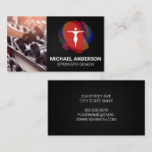 Carte De Visite Logo Humaniste de Fitness Moderne (Devant / Derrière)