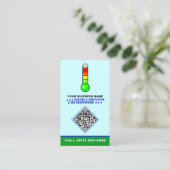 Carte De Visite Logo HVAC & Code QR | Chauffage & Climatisation (Debout devant)