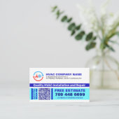 Carte De Visite Logo HVAC & Code QR & Slogans | Installation & Rép (Debout devant)