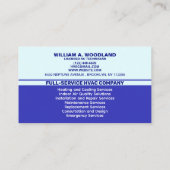 Carte De Visite Logo HVAC & Code QR & Slogans | Installation & Rép (Dos)