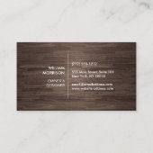 Carte De Visite Logo II des blocs architecturaux modernes sur bois (Dos)