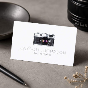 Carte De Visite Logo Illustration Appareil Photo Vintage Photograp