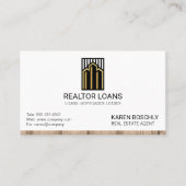 Carte De Visite Logo immobilier | Accueil Découpe en bois (Devant)