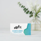 Carte De Visite Logo immobilier architectural (Debout devant)