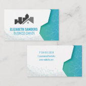 Carte De Visite Logo immobilier architectural (Devant / Derrière)