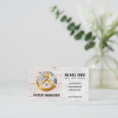 Carte De Visite Logo immobilier | Bois (Debout devant)