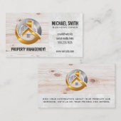 Carte De Visite Logo immobilier | Bois (Devant / Derrière)