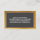 Carte De Visite Logo immobilier | Cadre Or Luxe (Dos)