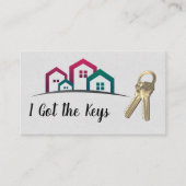 Carte De Visite Logo immobilier | Clés de maisons (Devant)