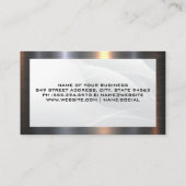 Carte De Visite Logo immobilier commercial Builder | Bordure métal (Dos)