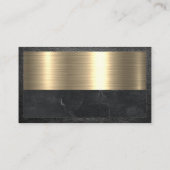 Carte De Visite Logo immobilier | Cuir métallique (Dos)