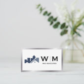 Carte De Visite Logo immobilier de construction architecturale (Debout devant)