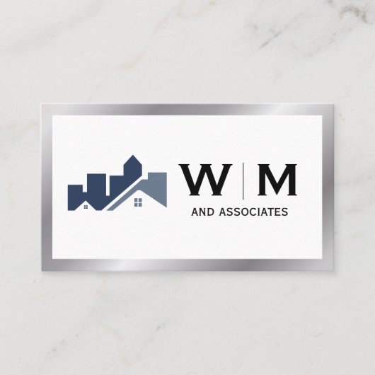 Carte De Visite Logo immobilier de construction architecturale (Devant)