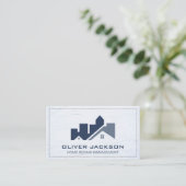 Carte De Visite Logo immobilier de construction architecturale (Debout devant)