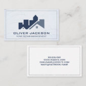 Carte De Visite Logo immobilier de construction architecturale (Devant / Derrière)