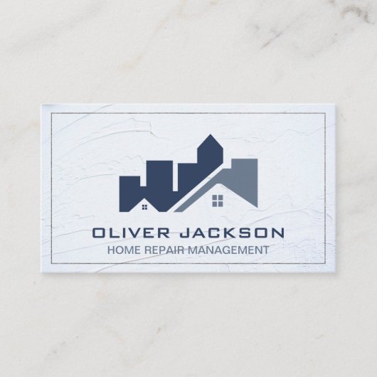 Carte De Visite Logo immobilier de construction architecturale (Devant)
