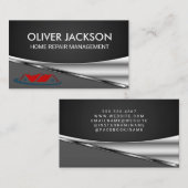 Carte De Visite Logo Immobilier de maison hypothécaire (Devant / Derrière)