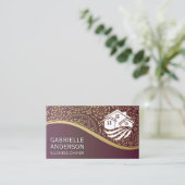 Carte De Visite Logo Immobilier de maison hypothécaire (Debout devant)