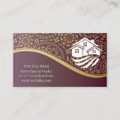 Carte De Visite Logo Immobilier de maison hypothécaire (Dos)