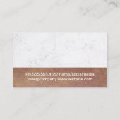 Carte De Visite Logo Immobilier de maison hypothécaire | Marbre (Dos)