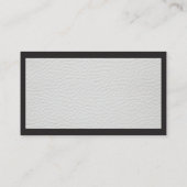 Carte De Visite Logo immobilier | Découpe en cuir | Bordure noire (Dos)