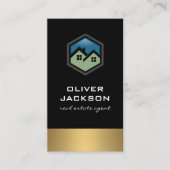 Carte De Visite Logo immobilier | Découpe Or (Devant)