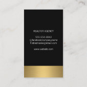 Carte De Visite Logo immobilier | Découpe Or | Code barre QR (Dos)