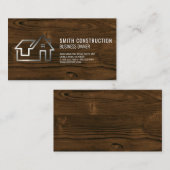 Carte De Visite Logo immobilier élégant | Arrière - plan du grain (Devant / Derrière)