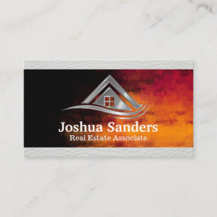 Carte De Visite Logo Immobilier Fond Dégradé