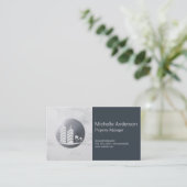 Carte De Visite Logo immobilier | Gestionnaire de propriétés (Debout devant)