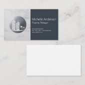 Carte De Visite Logo immobilier | Gestionnaire de propriétés (Devant / Derrière)