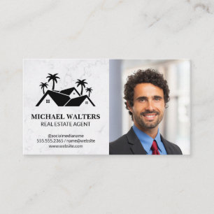 Carte De Visite Logo immobilier   Homme d'affaires en costume