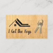 Carte De Visite Logo immobilier | House Keyes | Panneaux en bois (Devant)