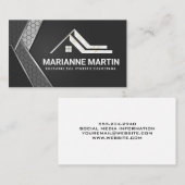 Carte De Visite Logo immobilier | Industrielle géométrique (Devant / Derrière)