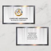 Carte De Visite Logo Immobilier Luxe Or | Métallique (Devant / Derrière)
