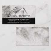 Carte De Visite Logo immobilier | Marbre (Devant / Derrière)
