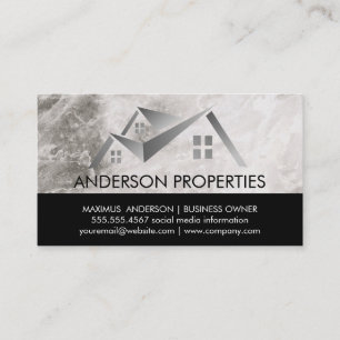 Carte De Visite Logo immobilier Marbre