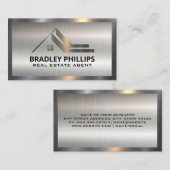 Carte De Visite Logo immobilier | Métal sur métal (Devant / Derrière)