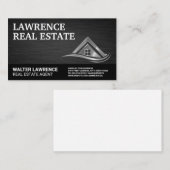 Carte De Visite Logo immobilier métallurgique moderne (Devant / Derrière)