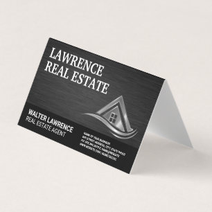 Carte De Visite Logo immobilier métallurgique moderne