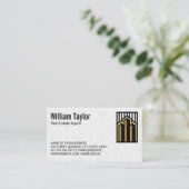 Carte De Visite Logo immobilier moderne | Bâtiments (Debout devant)