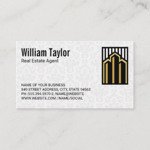 Carte De Visite Logo immobilier moderne Bâtiments